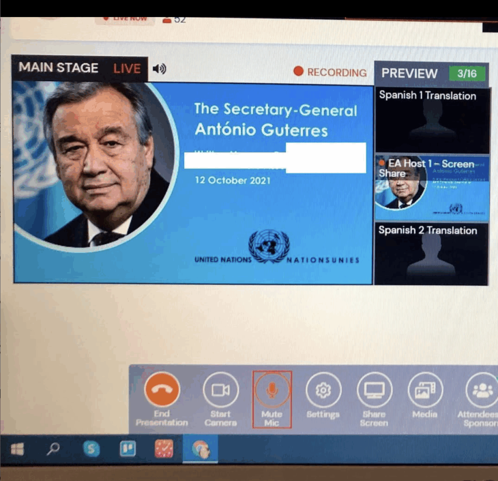 servicio de inetrpretación simultánea remota para diplomáticos