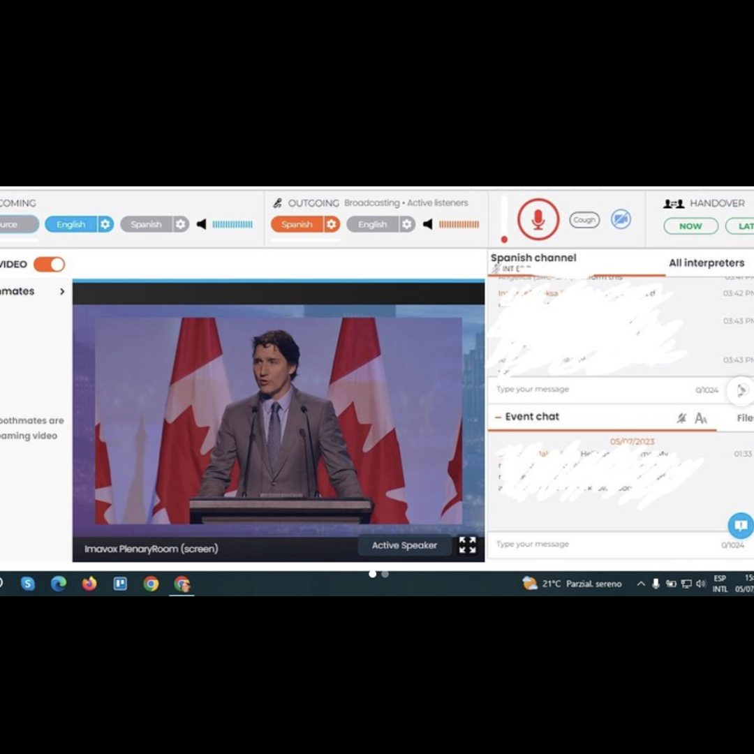 servicio de inetrpretación simultánea remota para eventos
